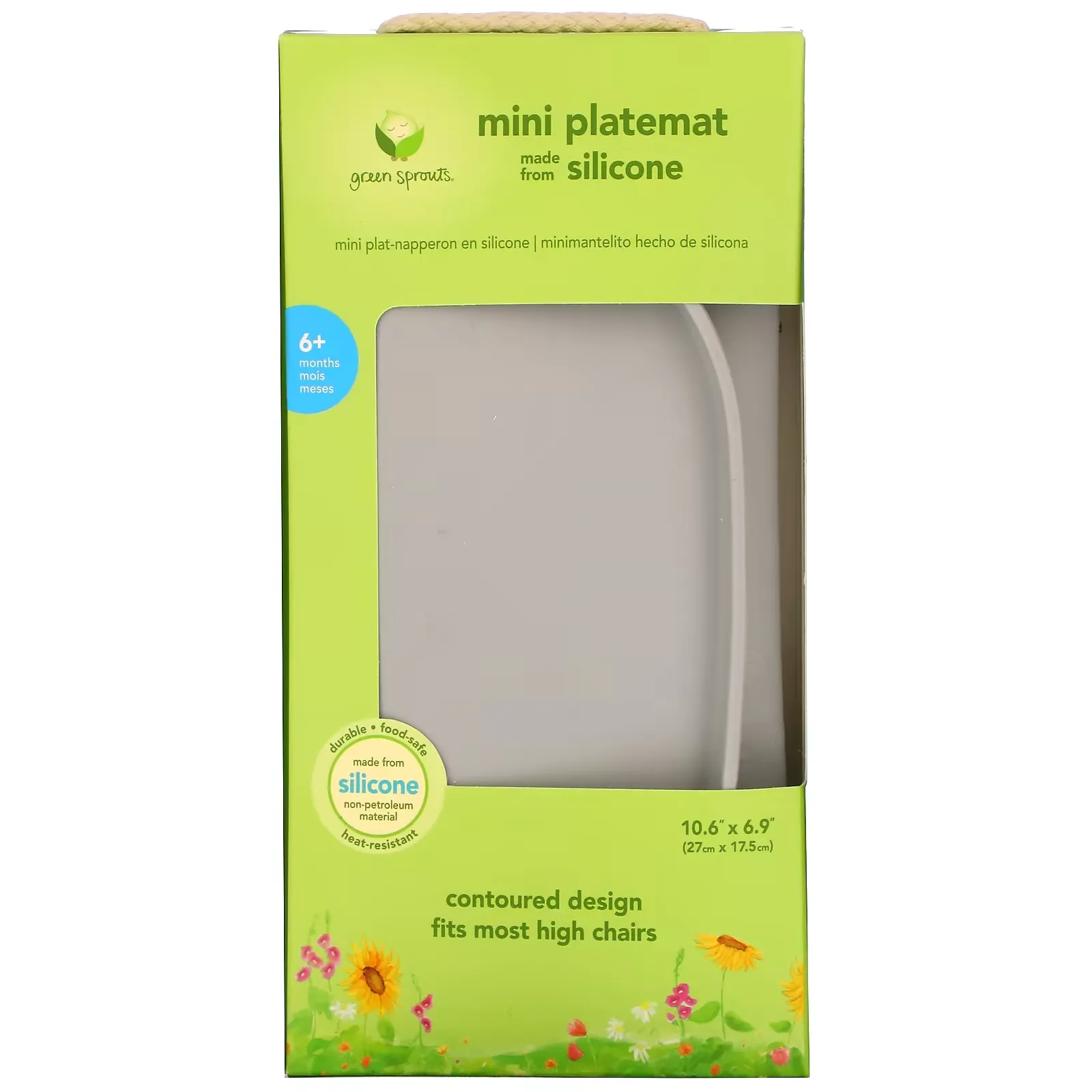 Mini Platemat, 6+ Months, Gray, 1 Mat