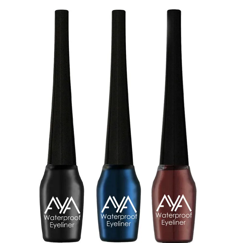 AYA Waterproof Eyeliner - Black, Blue, Brown (Set of 3)