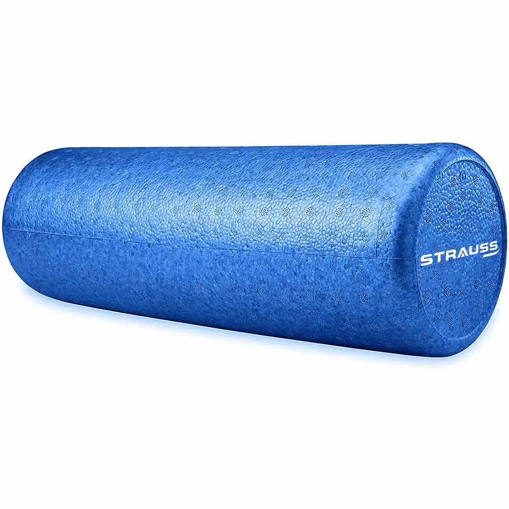 Strauss High Density Yoga Massage Foam Roller,  Blue  30cm