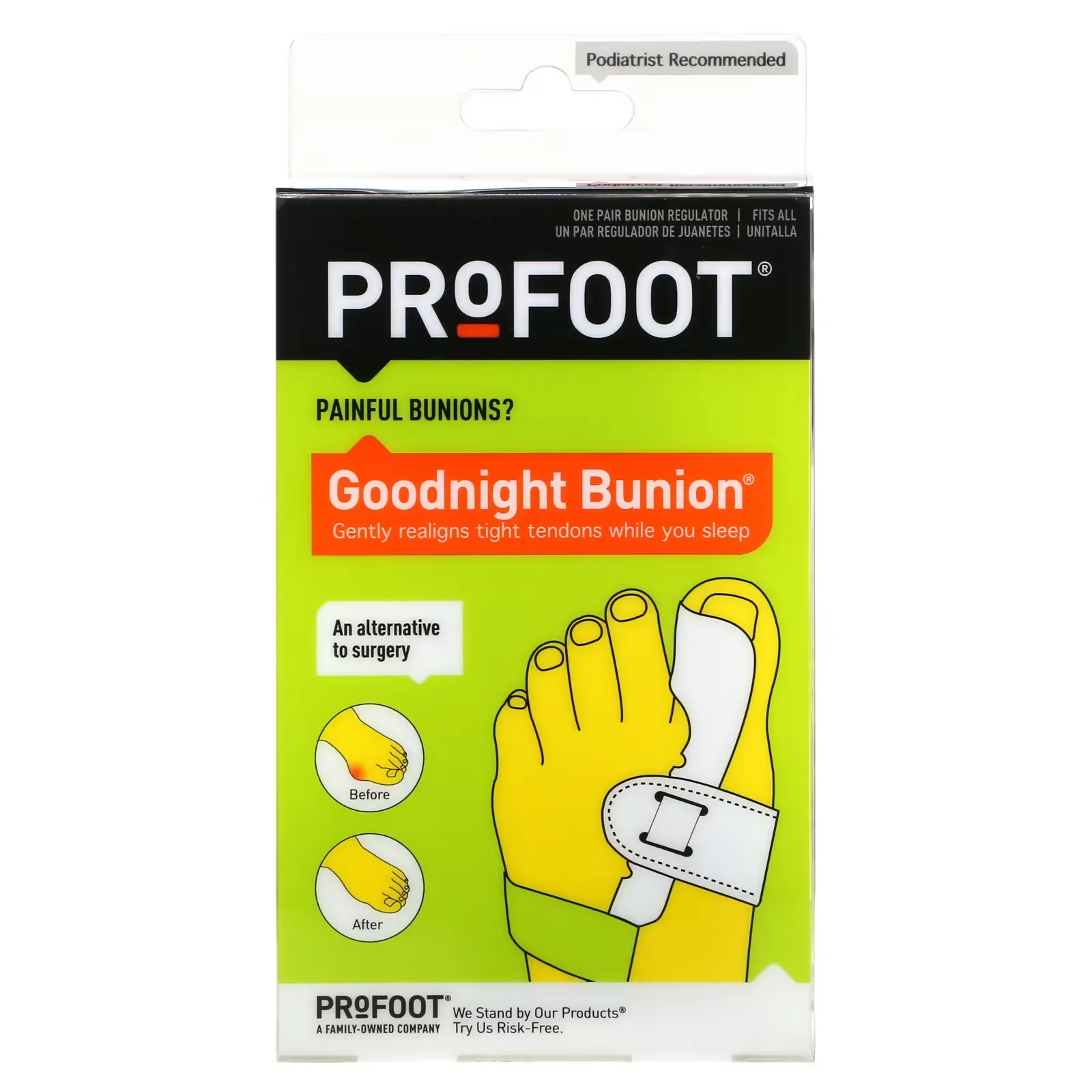 Goodnight Bunion, Bunion Regulator, 1 Pair