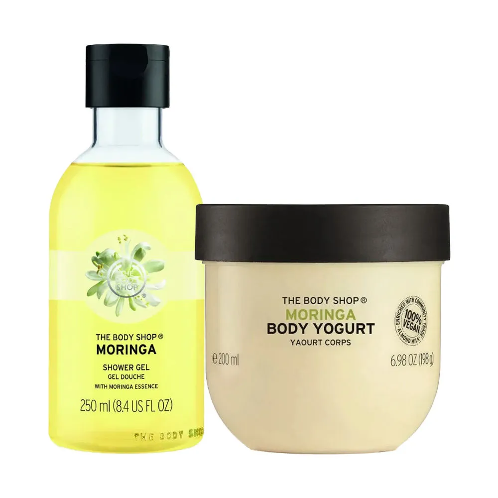 The Body Shop Moringa Shower Gel & Body Yogurt Combo