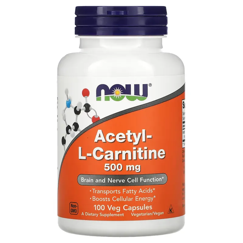 Acetyl-L-Carnitine, 500 mg, 100 Veg Capsules