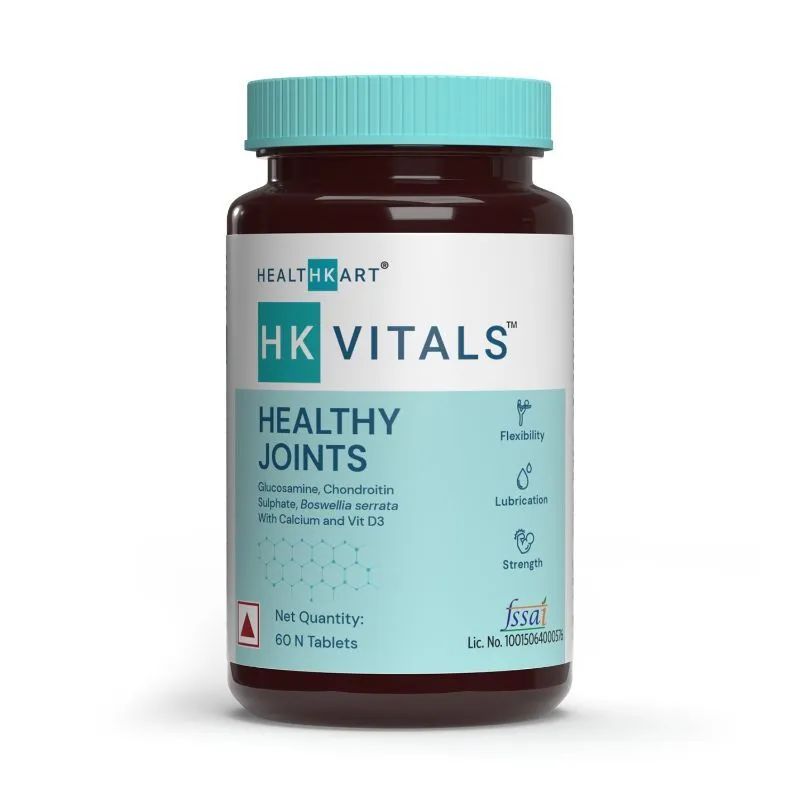 HealthKart HK Vitals Healthy Joints, with Glucosamine, Chondroitin, and Calcium, For Joint Support