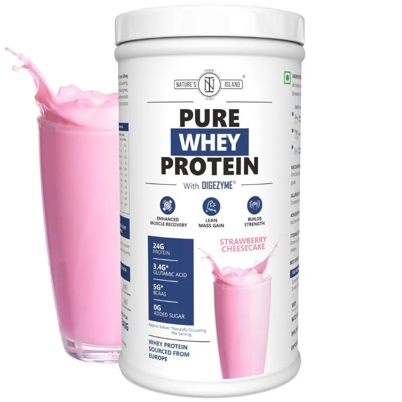 Nature's Island 100% Pure Whey Protein With Digezyme - Strawberry Cheesecake