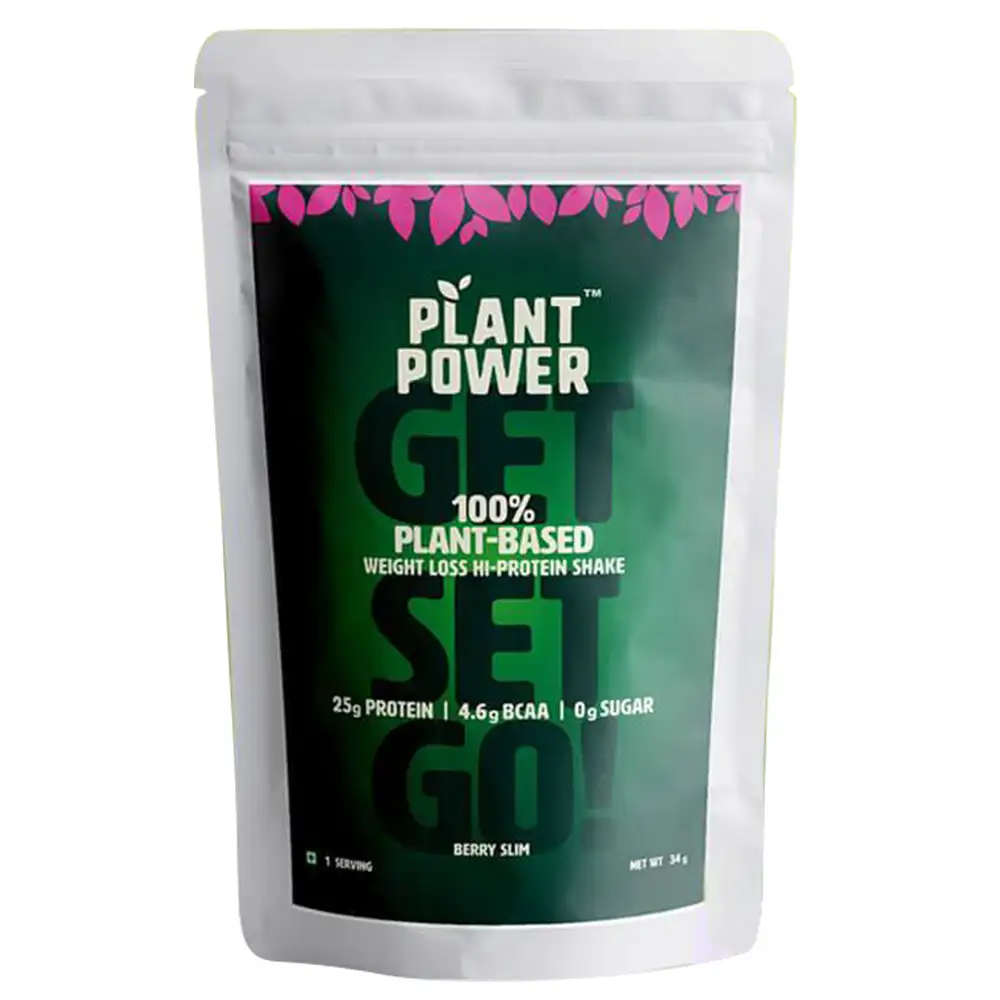 Plant Power Weight Loss Hi Protein Meal Shake,  34 g  Berry Slim