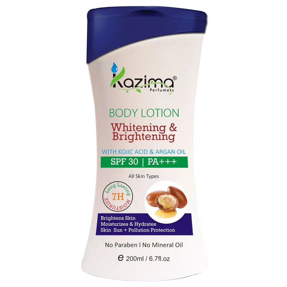 Kazima Whitening & Brightening Body Lotion,  200 ml  for Brightens Skin Moisturizes & Hydrates Skin Sun