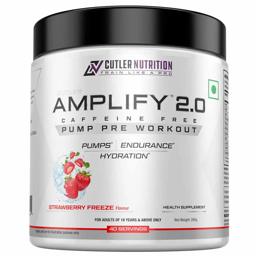 CUTLER NUTRITION Amplify 2.0 Pump Pre Workout,  0.61 lb  Strawberry Freeze