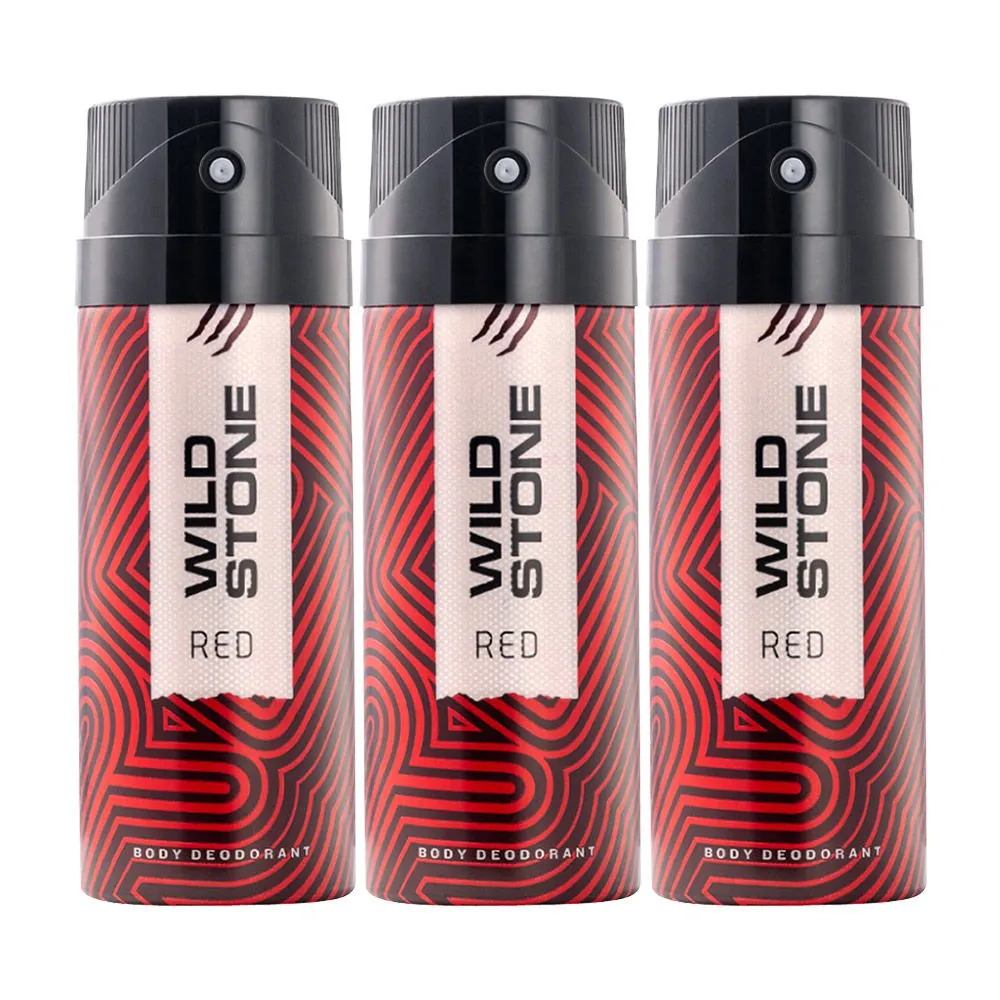 Wild Stone Red Deodorant Men - Pack of 3