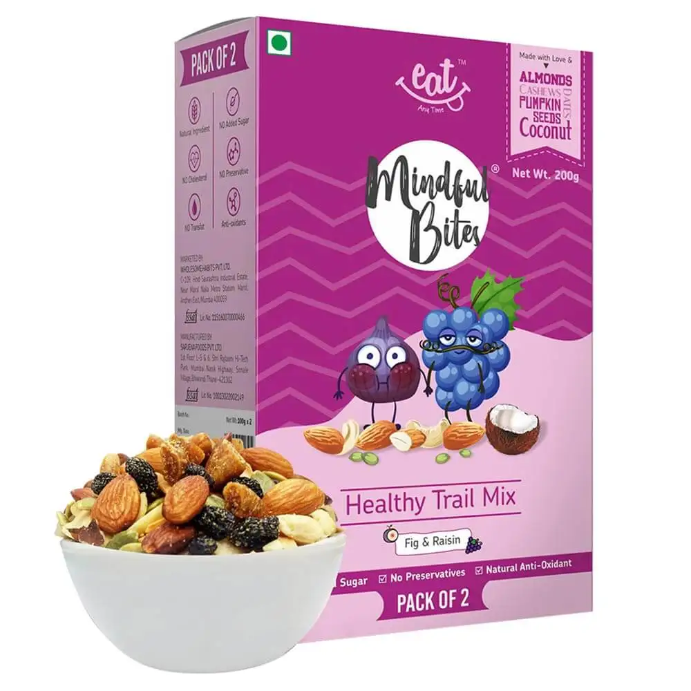 Eat Anytime Healthy Trail Mix,  200 g  Fig & Raisin