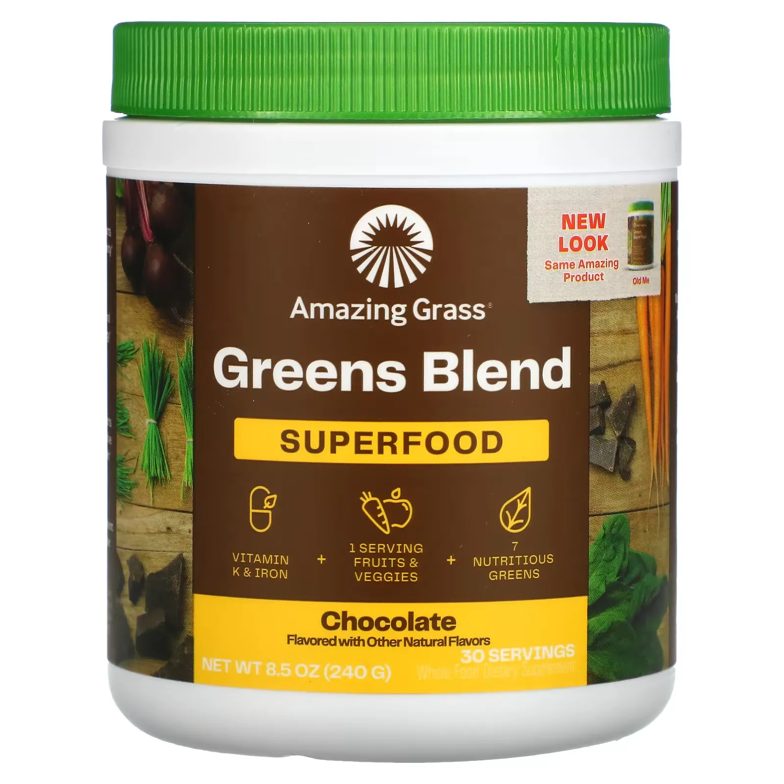 Greens Blend, Superfood, Chocolate, 8.5 oz (240 g)