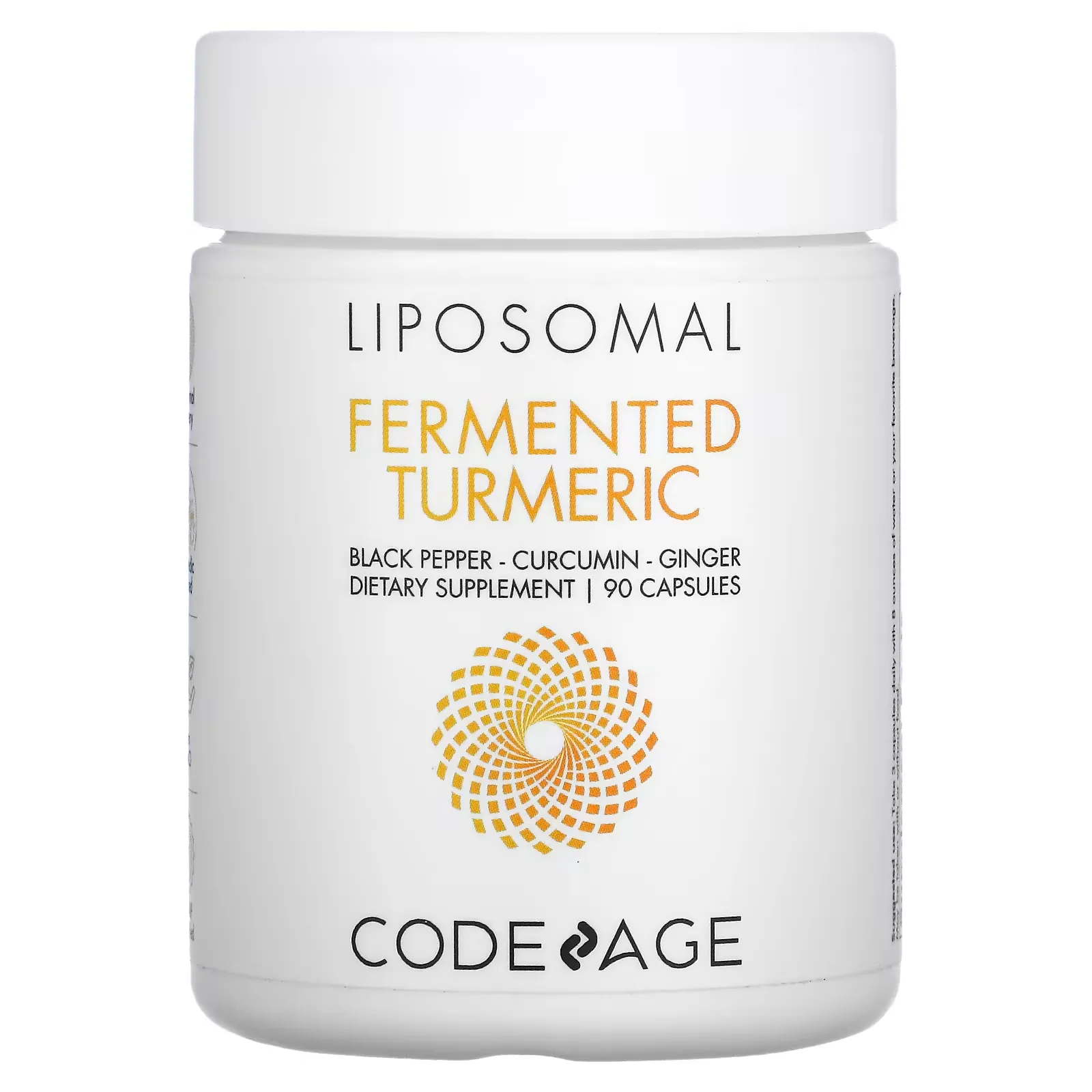 Liposomal, Fermented Turmeric, Black Pepper, Curcumin, Ginger, 90 Capsules