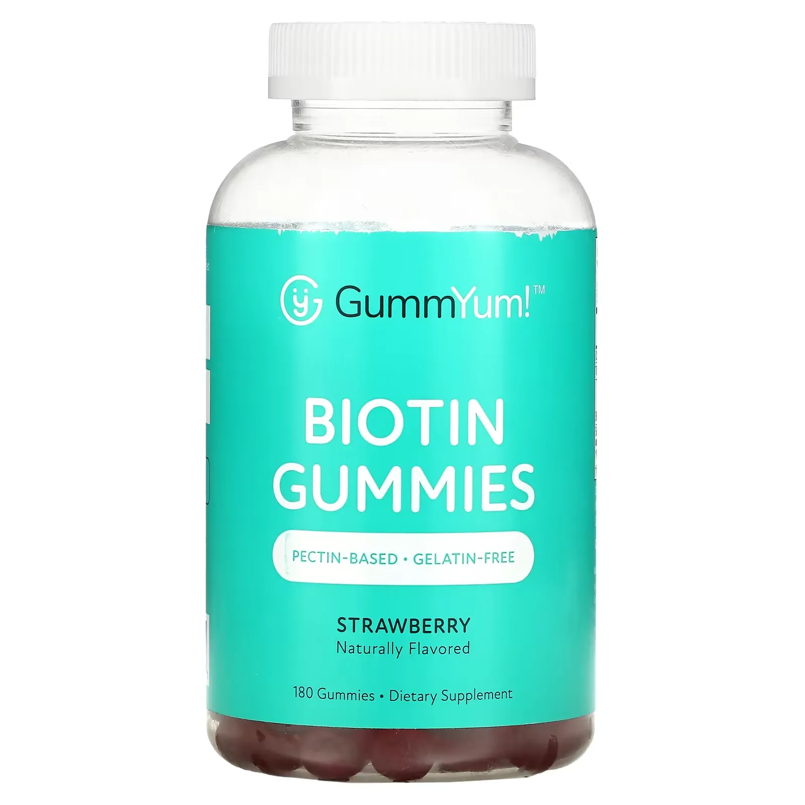 Biotin Gummies, Strawberry, 2,500 mcg, 180 Gummies