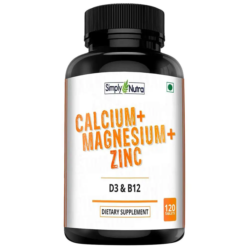 Simply Nutra Calcium Magnesium Zinc,  120 tablet(s)  Unflavoured