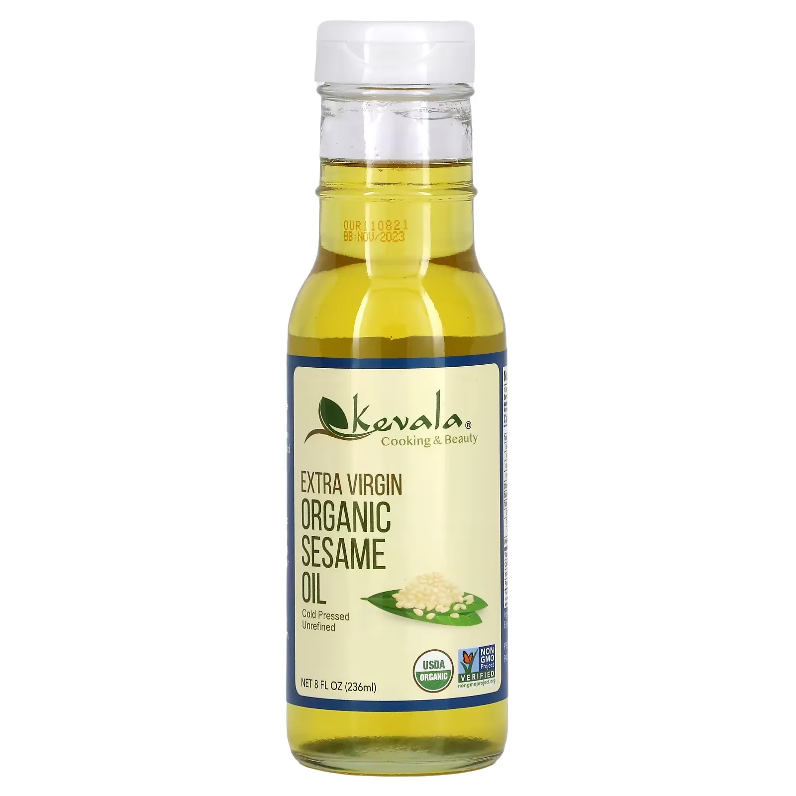 Extra Virgin Organic Sesame Oil, 8 fl oz (236 ml)