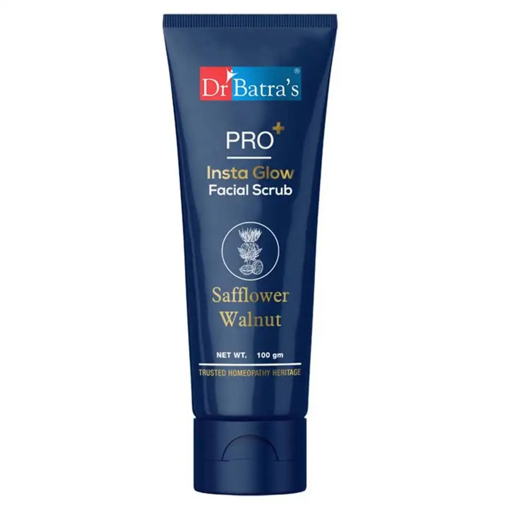 Dr Batra's Pro+ Insta Glow Facial Scrub,  100 g  Safflower & Echinacea Extracts