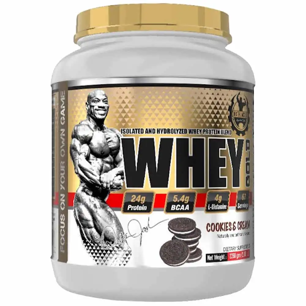 Dexter Jackson Isolate and Hydrolyzed Whey Protein blend Whey Gold,  5 lb  Cookies & Cream