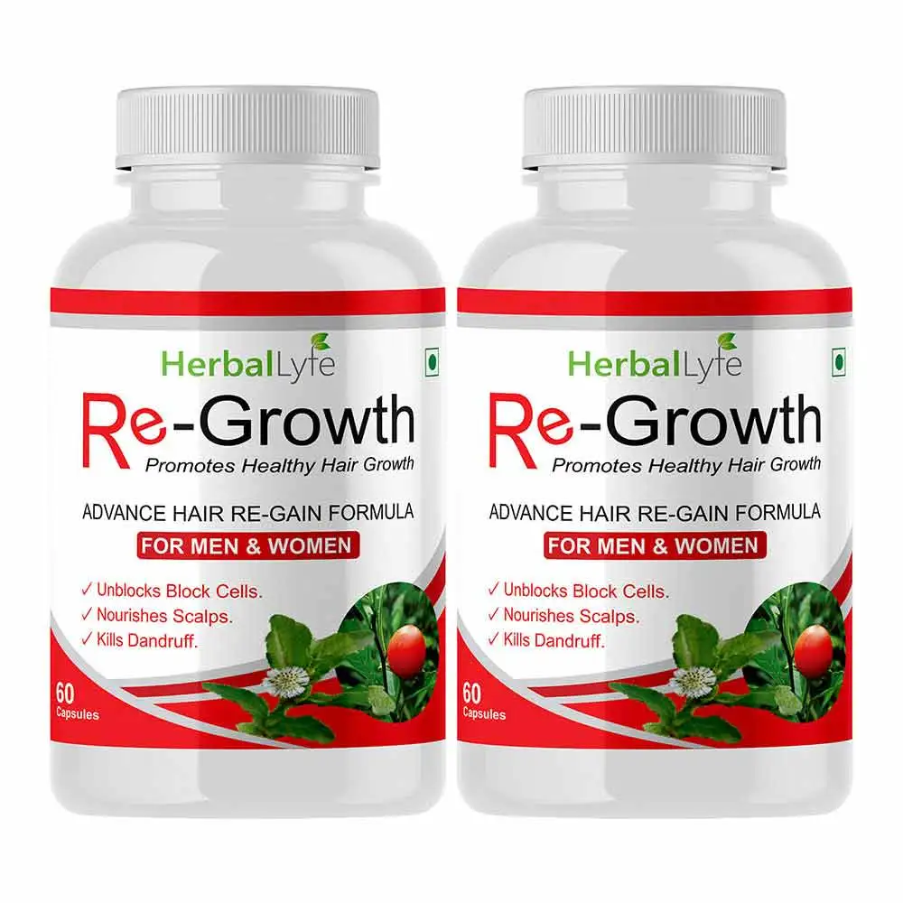 Herballyfe Re-Growth 500mg (Pack of 2),  60 capsules