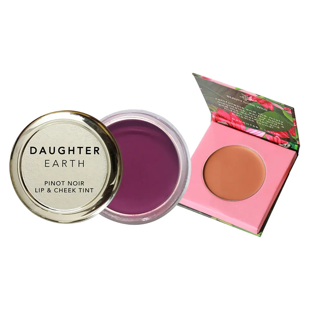 Daughter Earth Concealler (Cappuccino) + Lip And Cheek Tint (Pinot Noir)