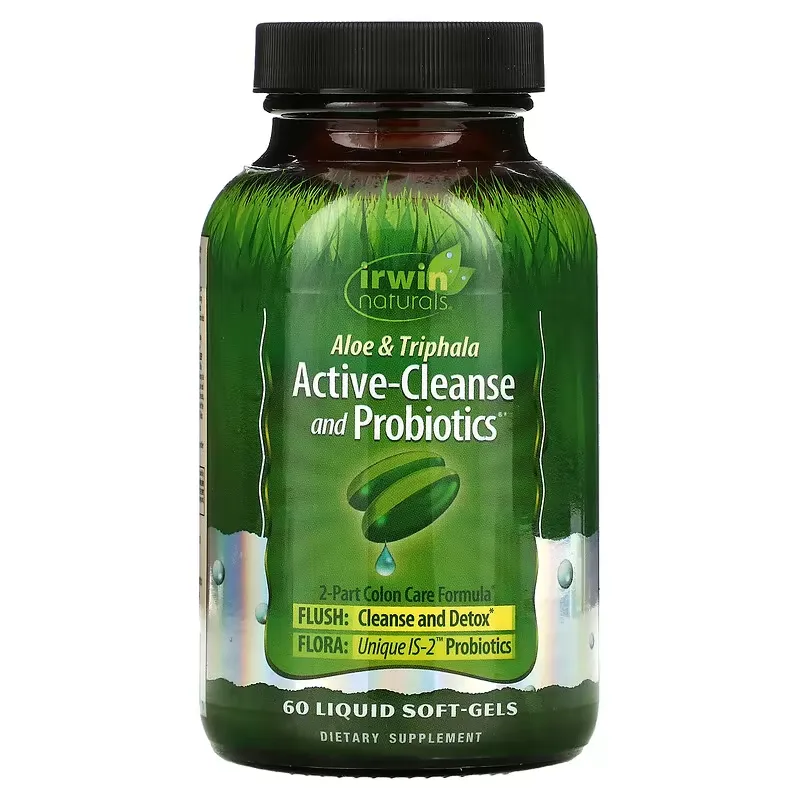 Aloe & Triphala Active-Cleanse and Probiotics, 60 Liquid Soft-Gels