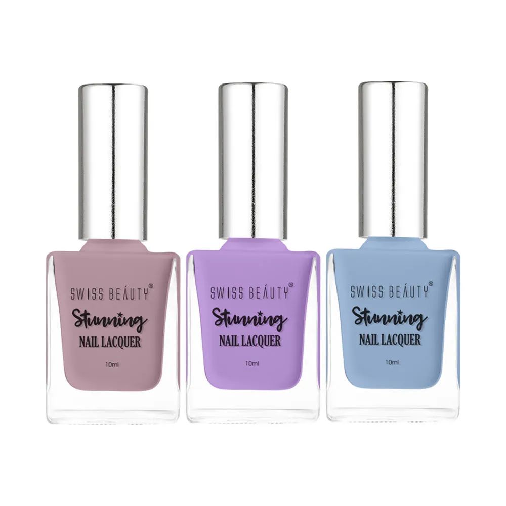 Swiss Beauty Stunning Nail Lacquer Pack Of 3