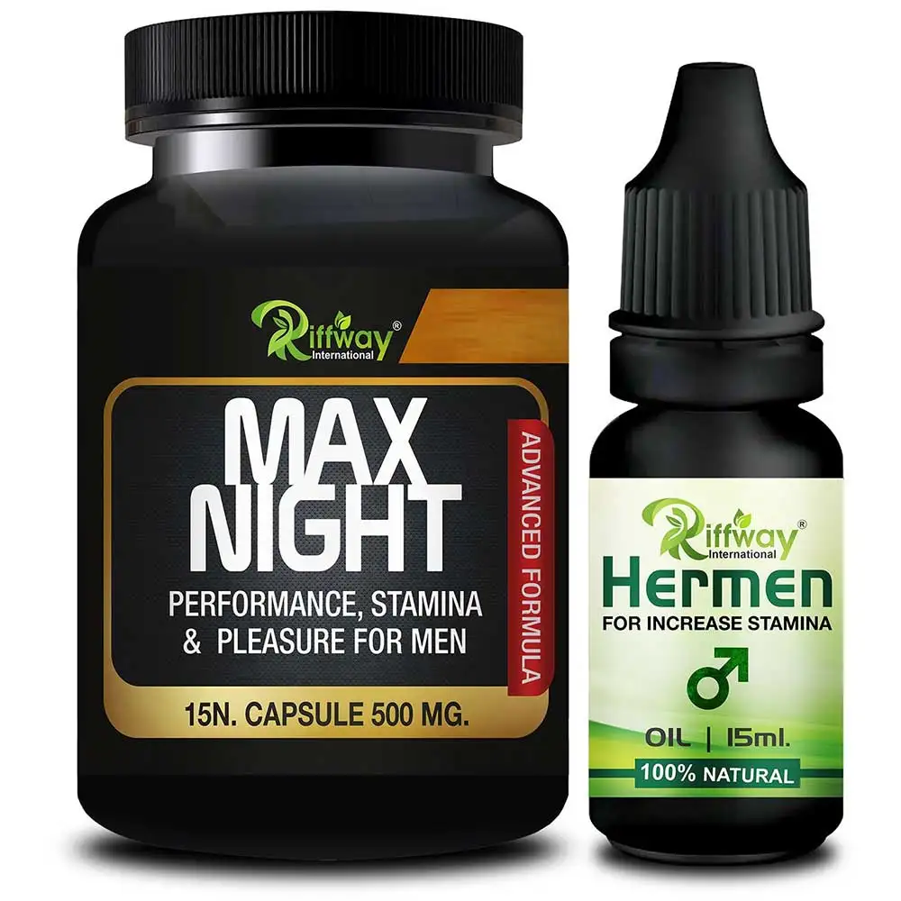 Riffway Max Night 15 Capsules & Her Men Oil 15 ml Combo,  2 Piece(s)/Pack