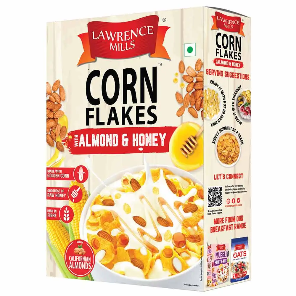 Lawrence Mills Corn Flakes,  300 g  Almond & Honey