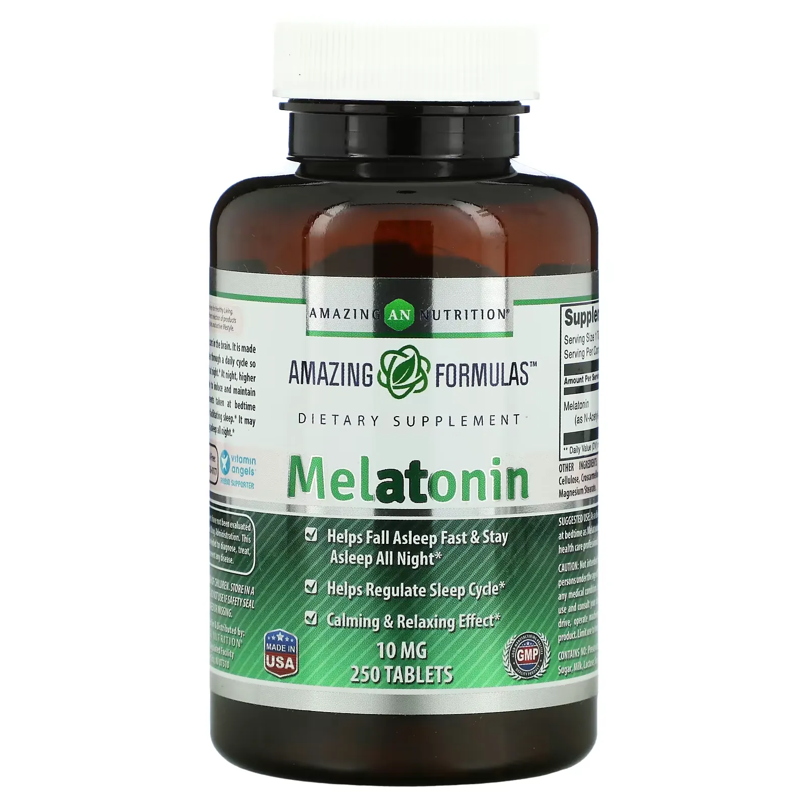 Melatonin, 10 mg, 250 Tablets