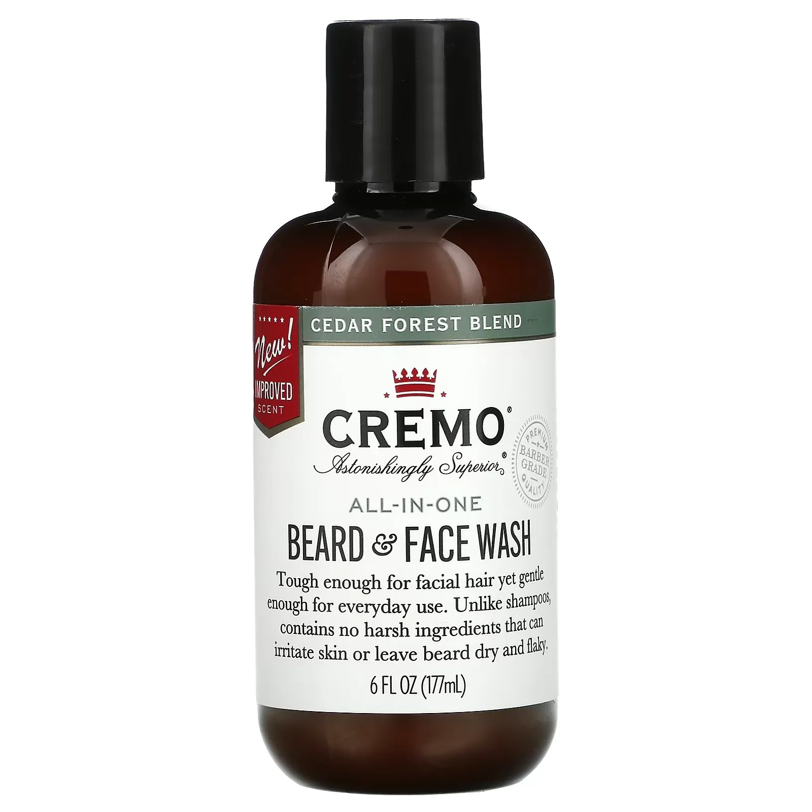 All-In-One Beard & Face Wash, Cedar Forest Blend, 6 fl oz (177 ml)