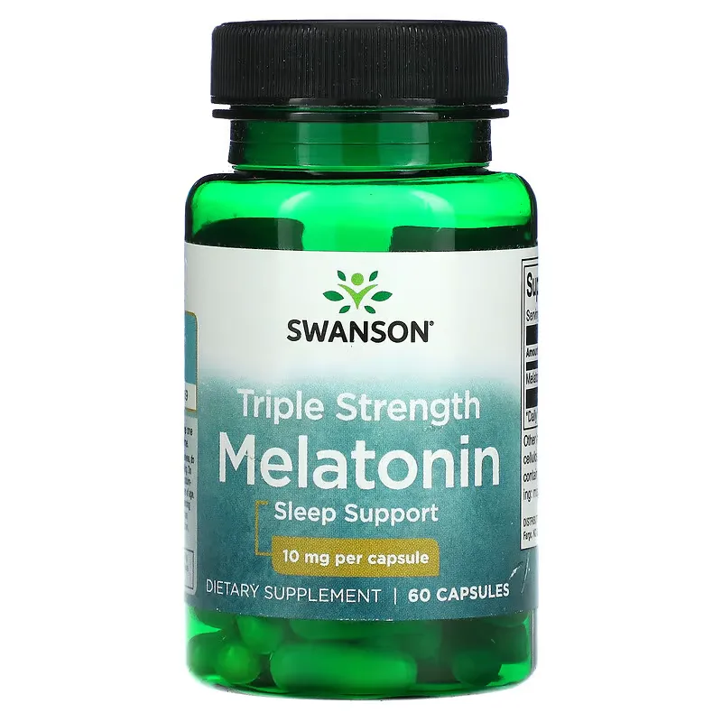 Triple Strength Melatonin, 10 mg, 60 Capsules