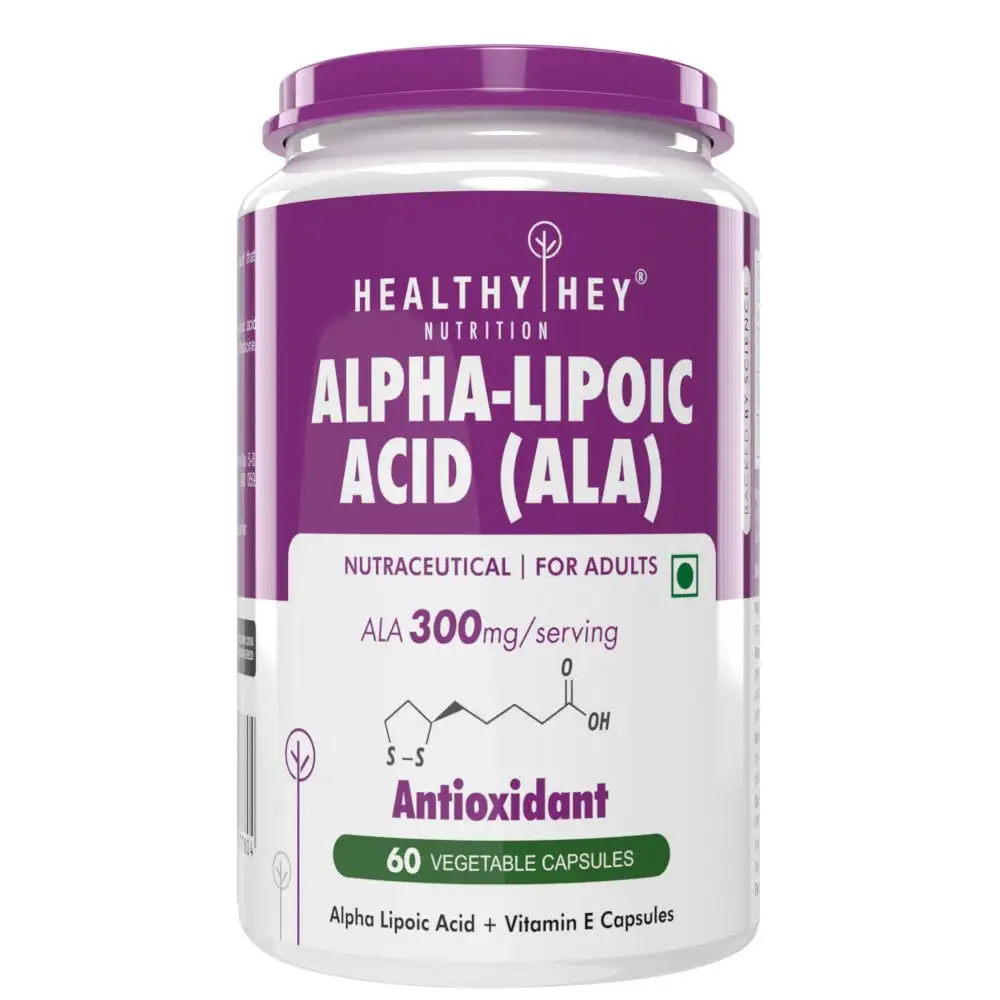 HealthyHey Nutrition Alpha Lipoic Acid (ALA),  60 capsules