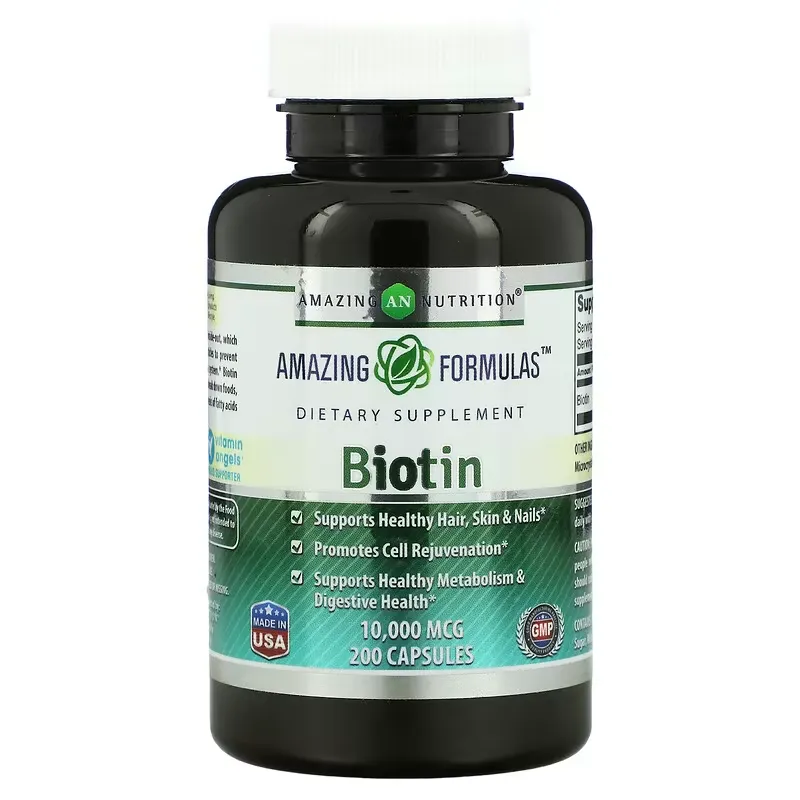 Biotin, 10,000 mcg, 200 Capsules