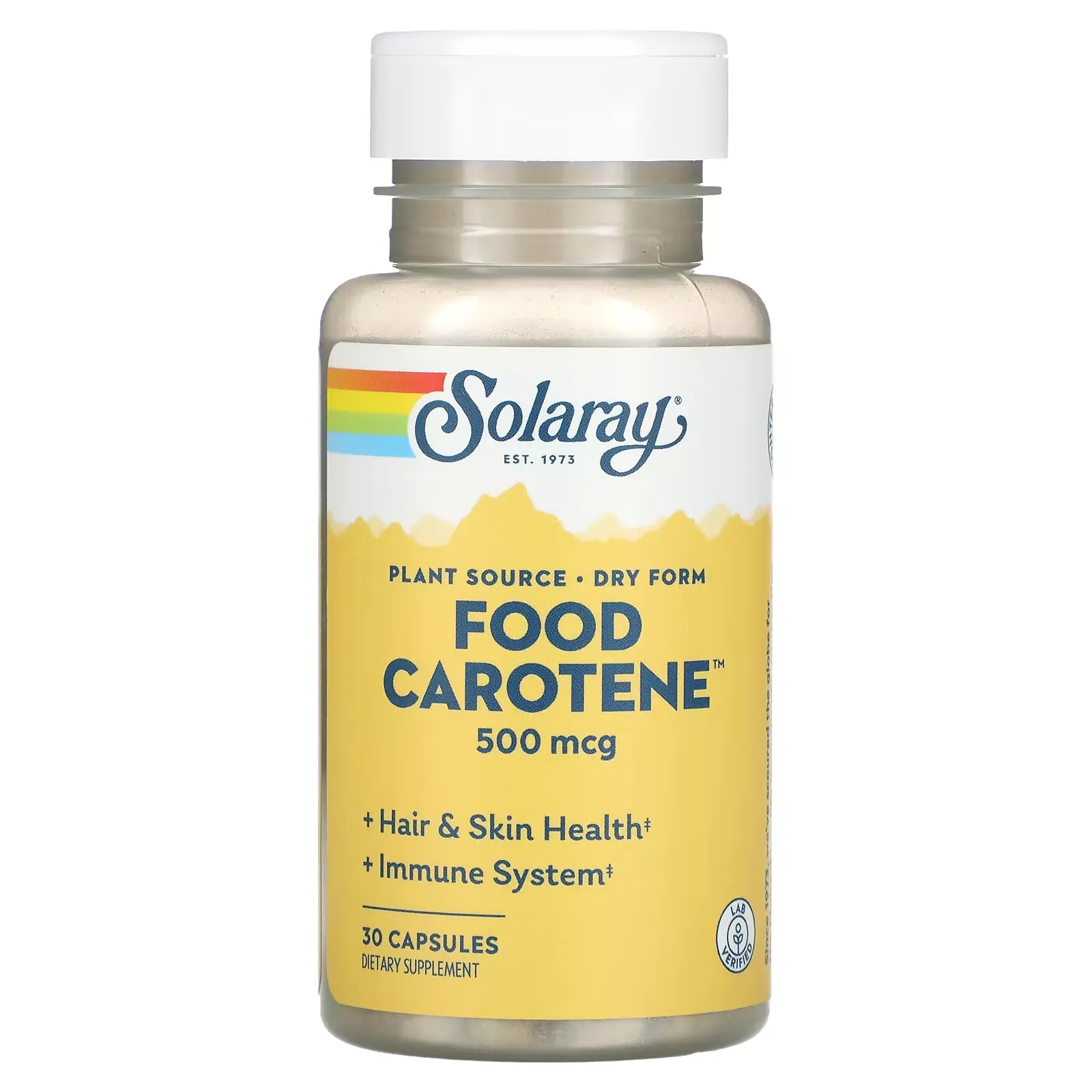 Food Carotene, 500 mcg , 30 Capsules