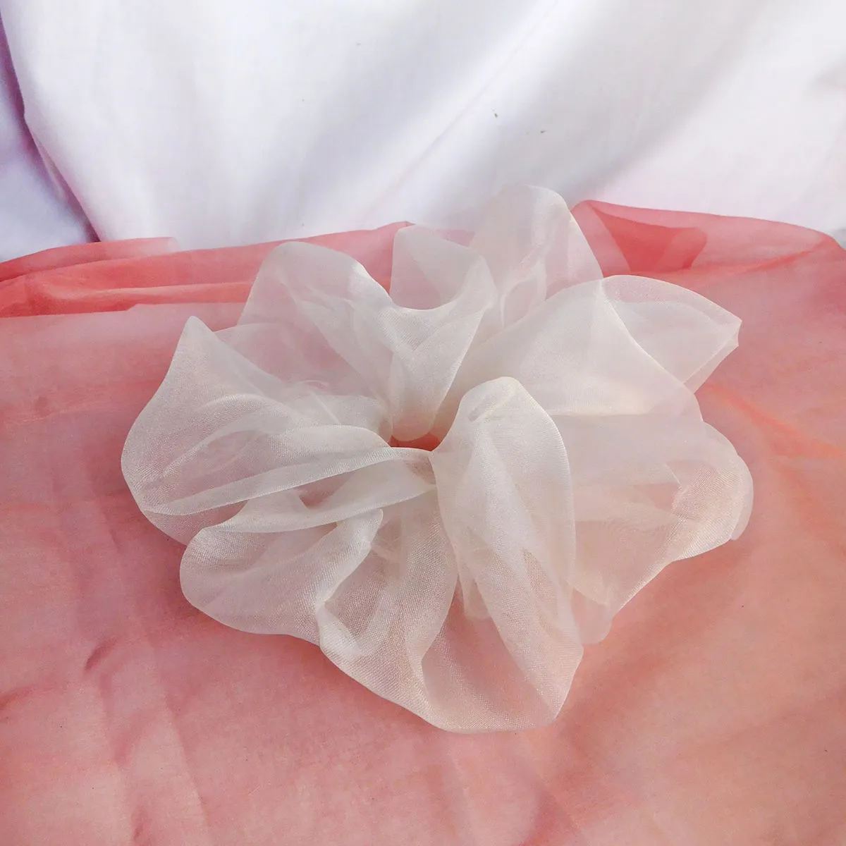 Soho Boho Studio White Cloud Oversized Scrunchies