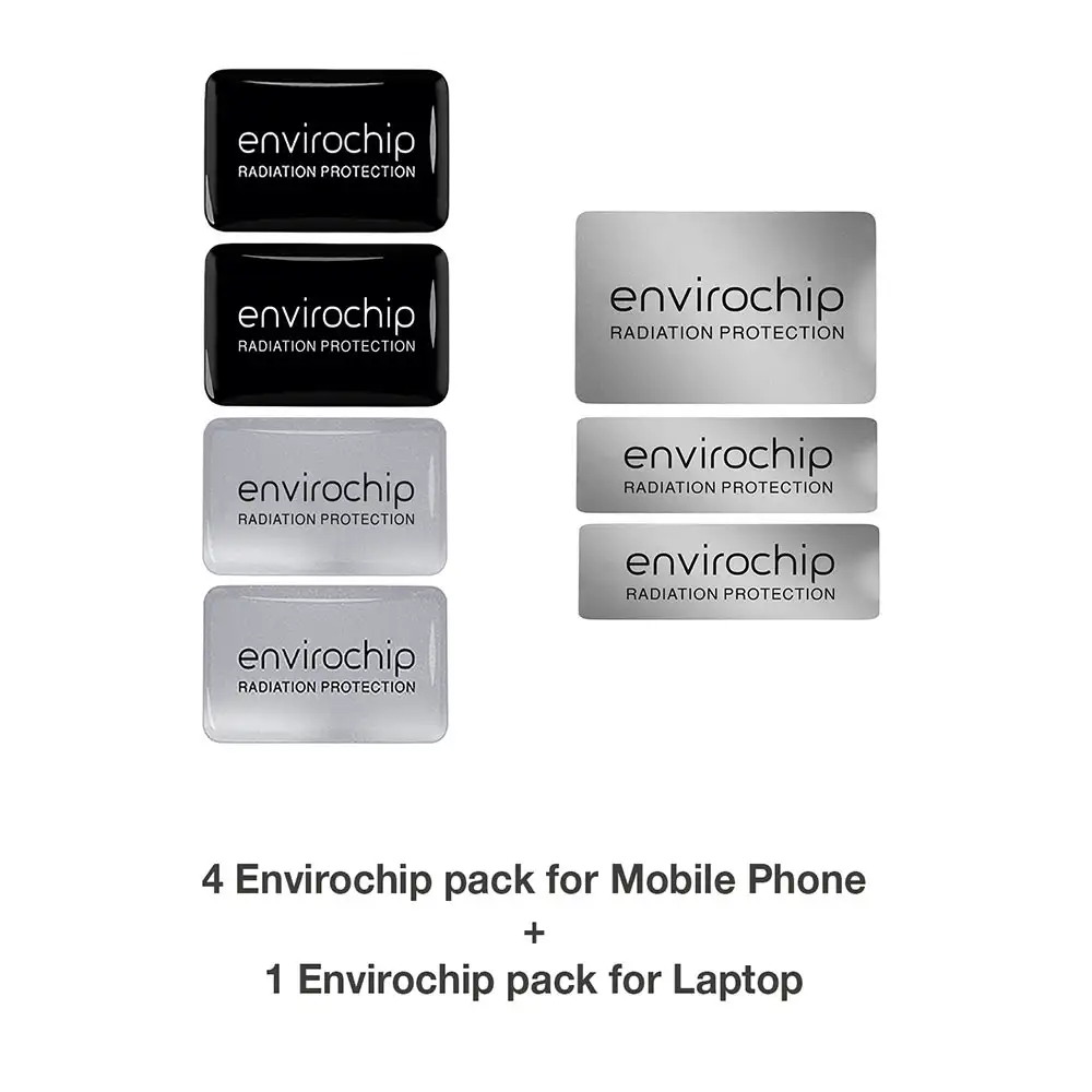 Envirochip Immunity Booster Pack,  Against Harmful Radiation for Mobile & Laptop (Black & Silver)