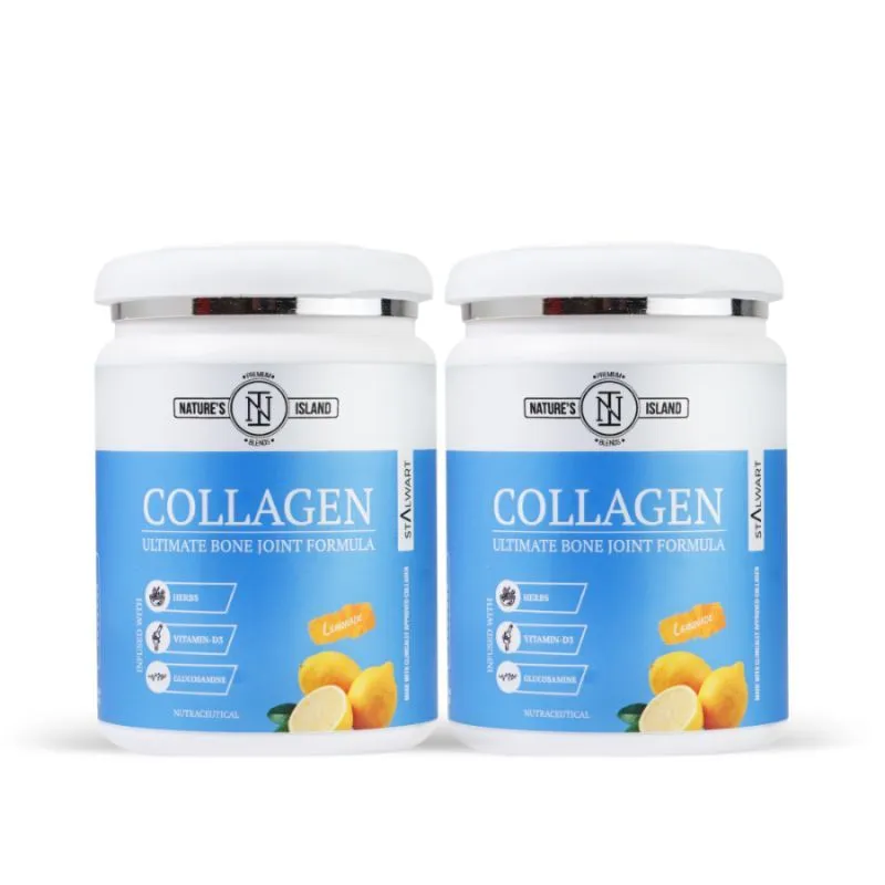 Nature's Island Collagen Bone Joint Formula For Stronger Bones & Joints - Lemonade - Pack Of 2