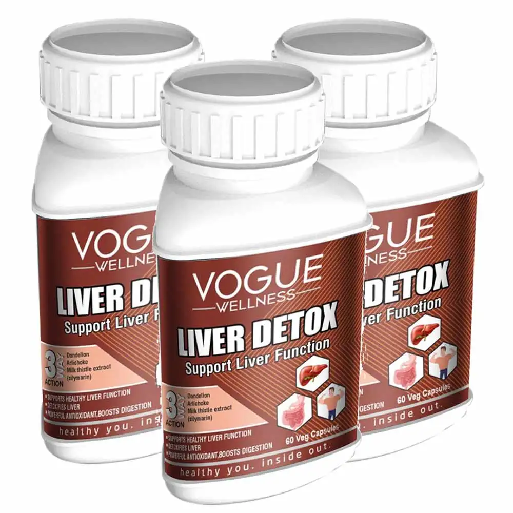 Vogue Wellness Liver Detox - Pack of 3,  60 veggie capsule(s)