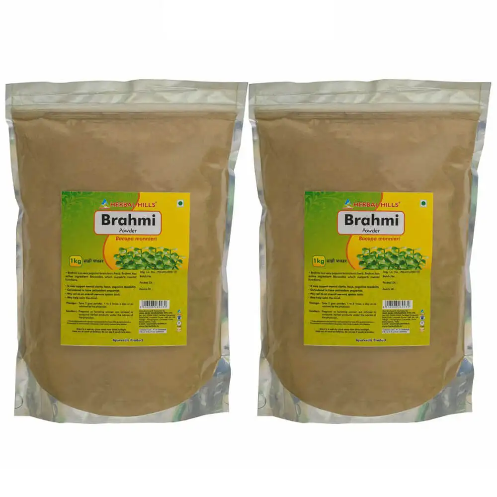 Herbal Hills Brahmi Powder Pack of 2,  1 kg