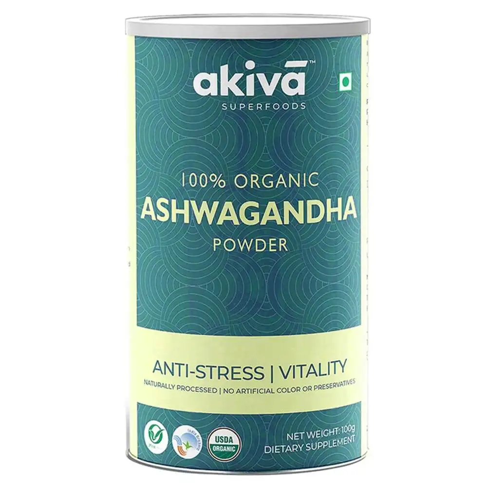 Akiva 100% Organic Ashwagandha Powder,  0.1 kg