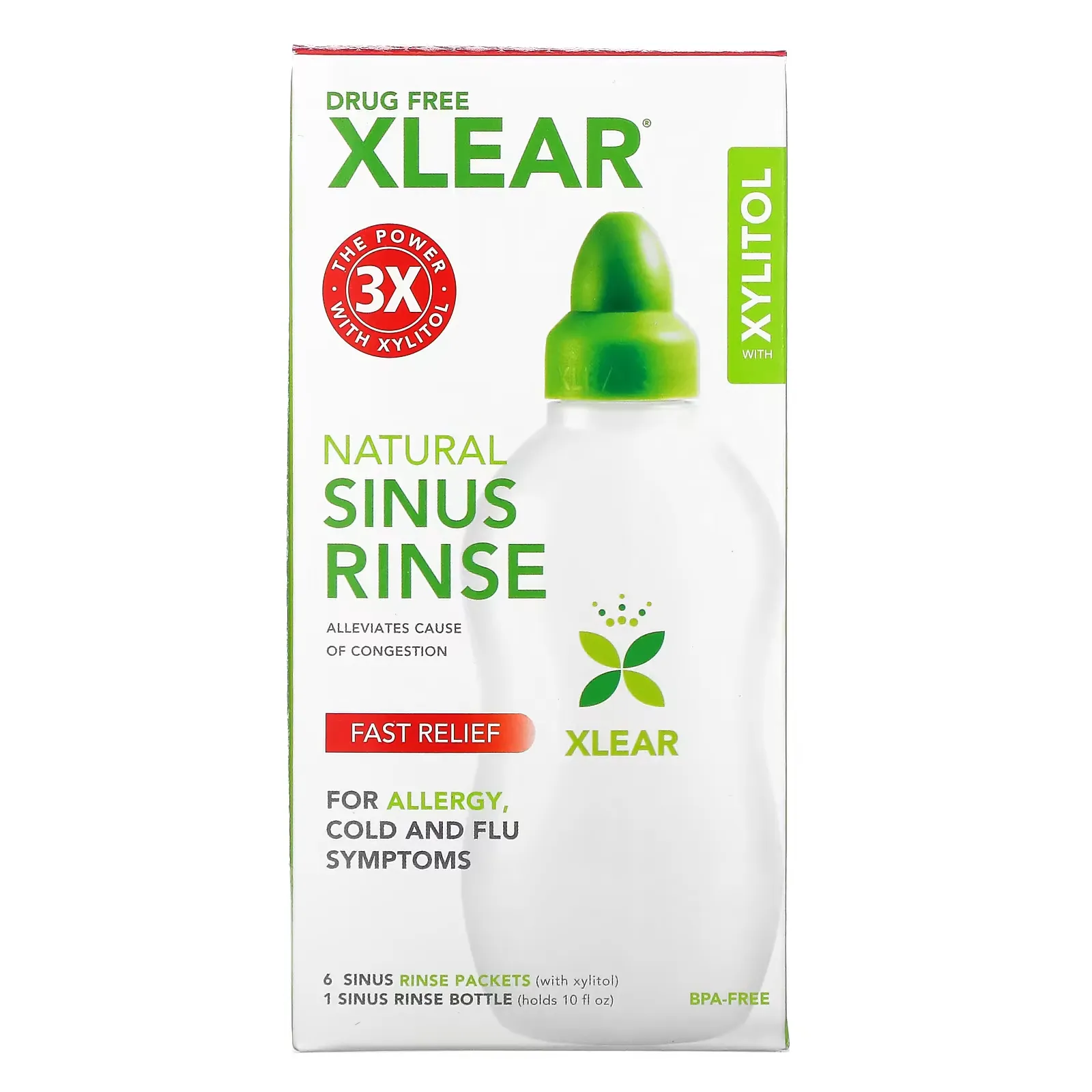 Natural Sinus Rinse with Xylitol, 1 Kit