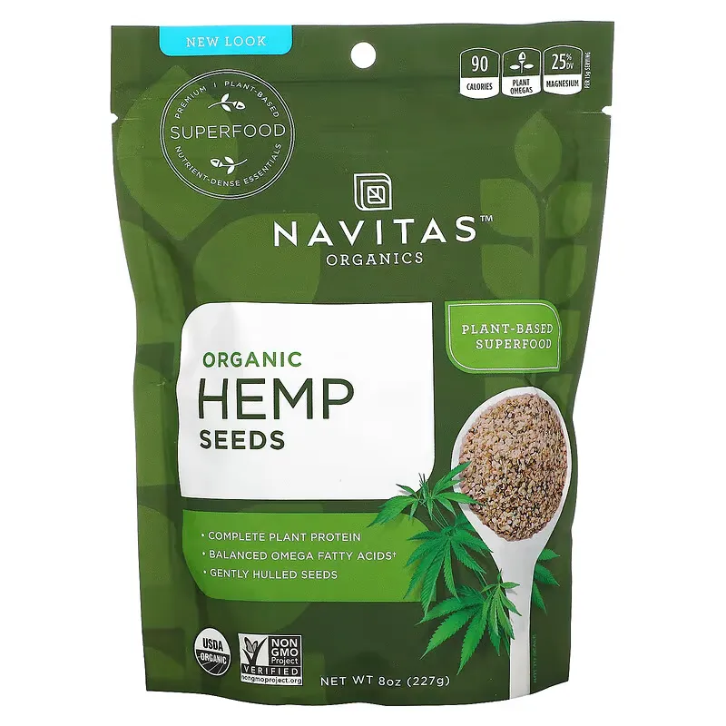 Organic Hemp Seeds, 8 oz (227 g)