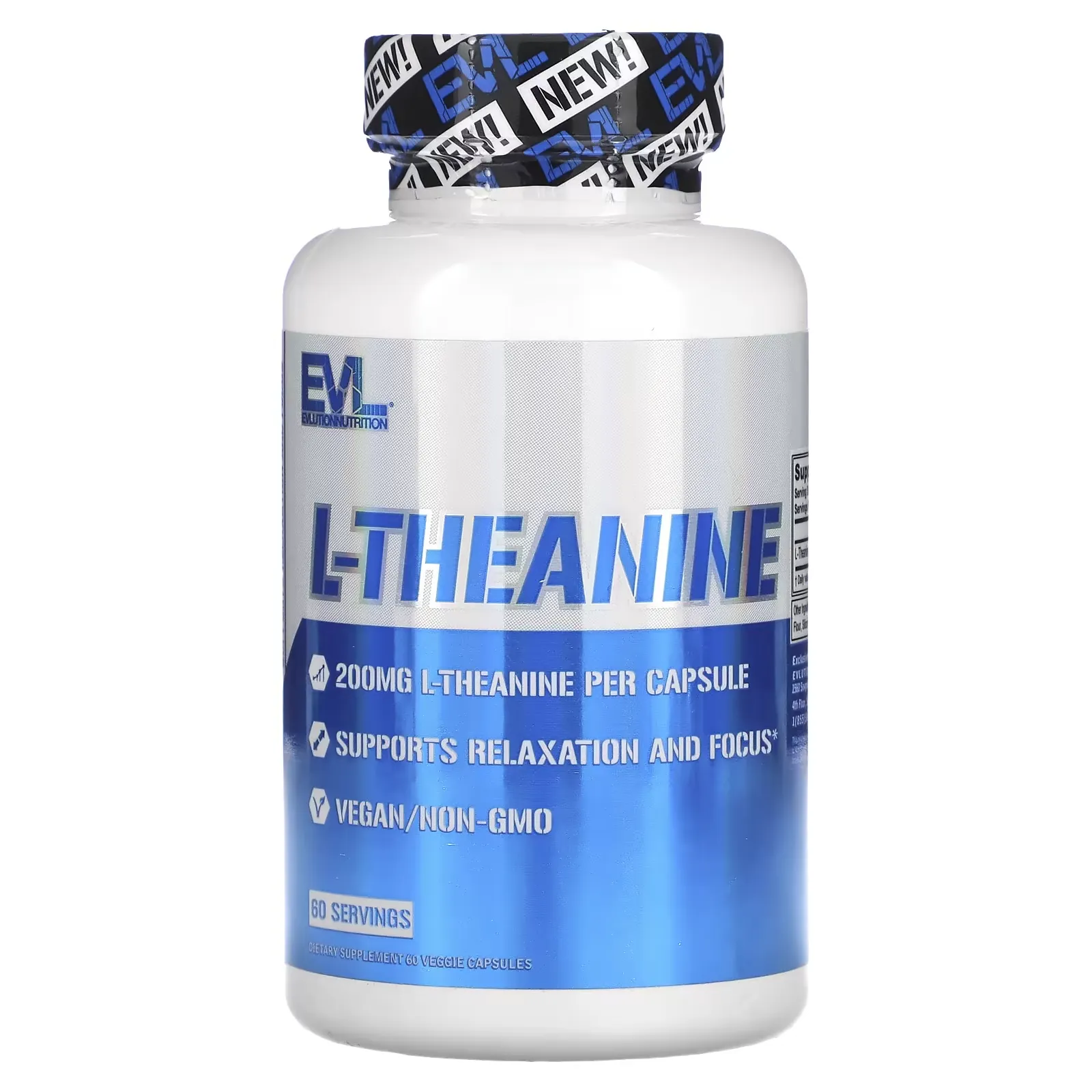 L-Theanine, 200 mg, 60 Veggie Capsules