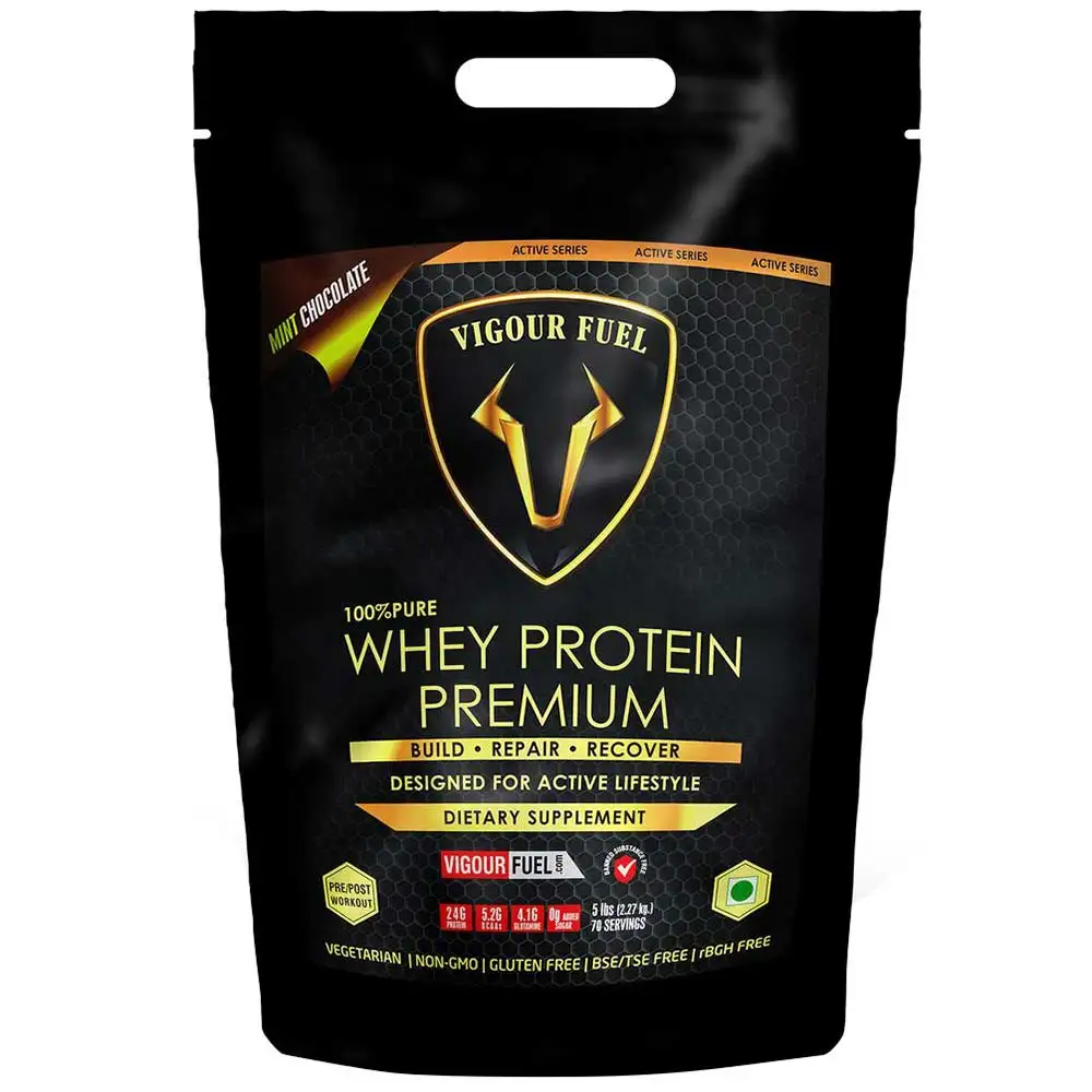 Vigour Fuel 100% Whey Protein Premium,  5 lb  Mint Chocalate