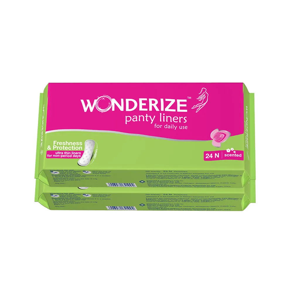 Wonderize Ultra Thin Panty Liners - 48 Liners With Breathable Cover (combo Pack Of 48 Liners)