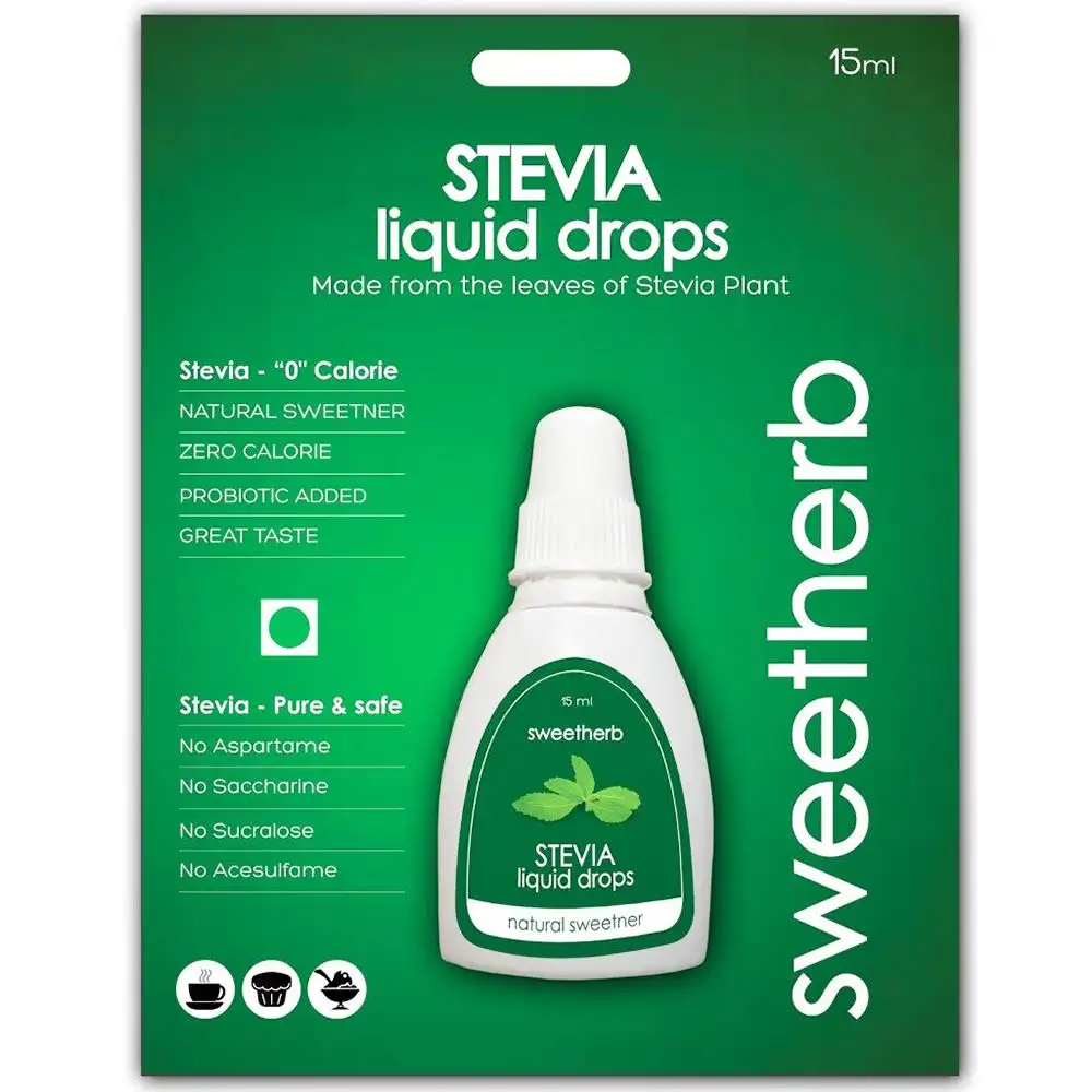 Sweetherb Stevia Sugarfree Liquid,  15 ml