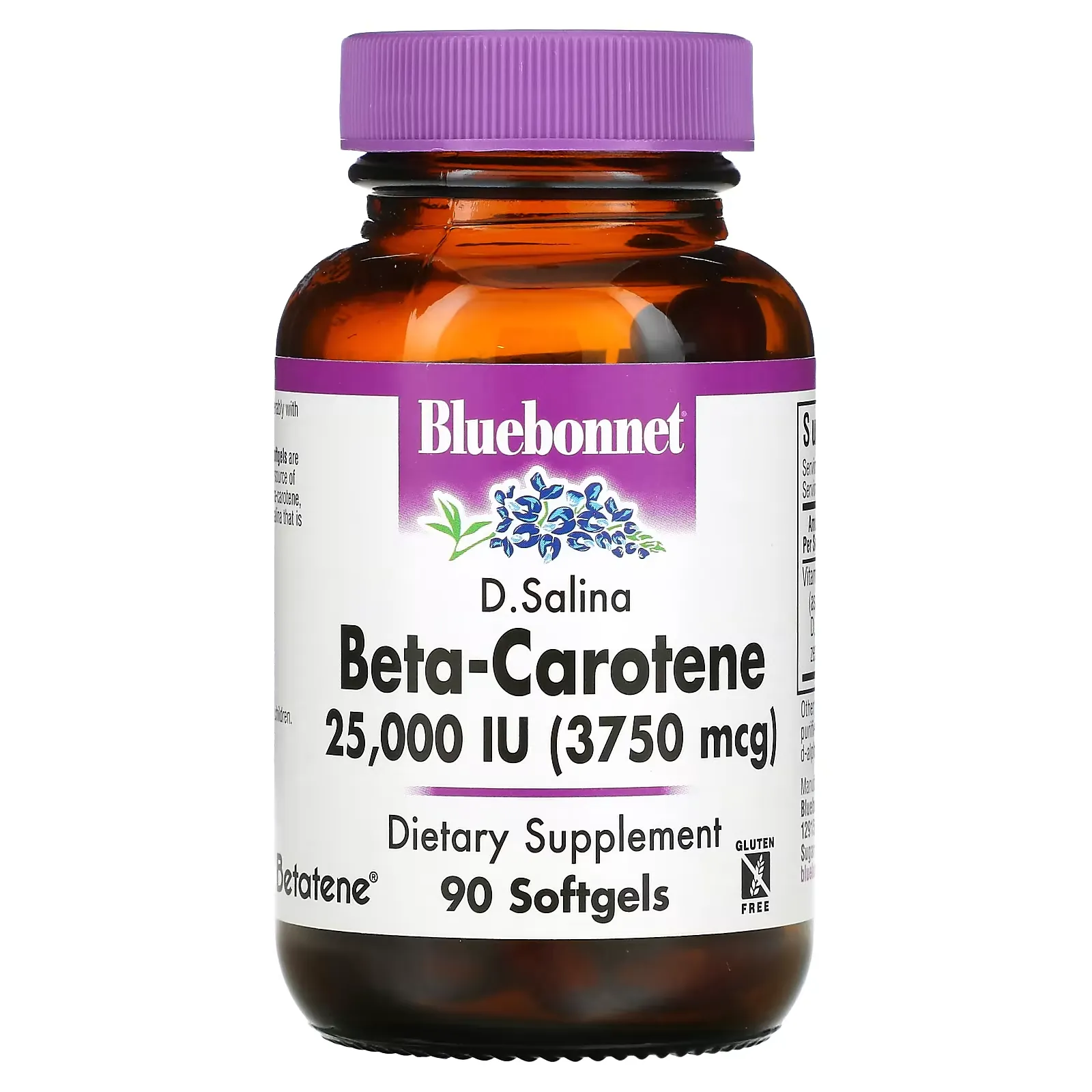 D. Salina,  Beta-Carotene, 25,000 IU, 90 Softgels