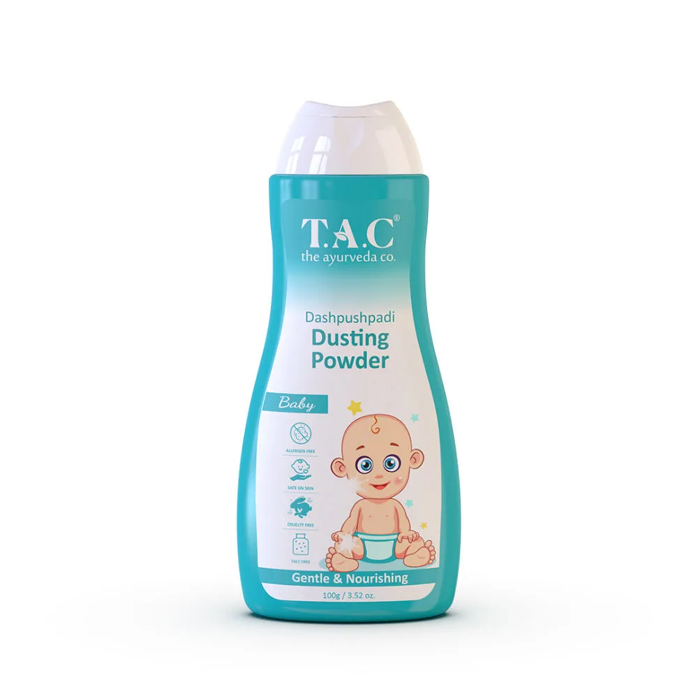 TAC - The Ayurveda Co. Dashapushpadi Ayurvedic Baby Powder, For Nourishing and Rash Free Skin