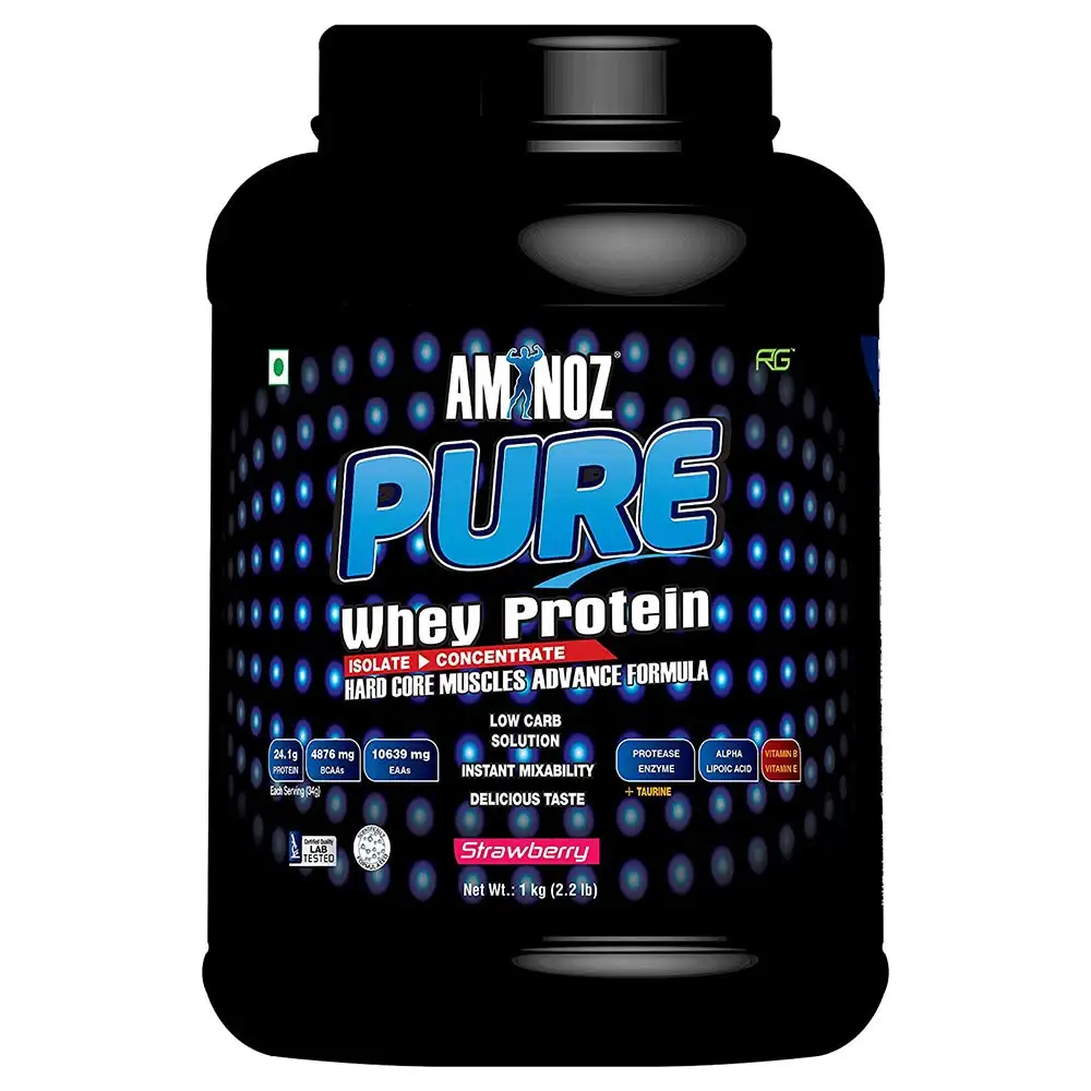 Aminoz Pure Whey Protein,  2.2 lb  Strawberry