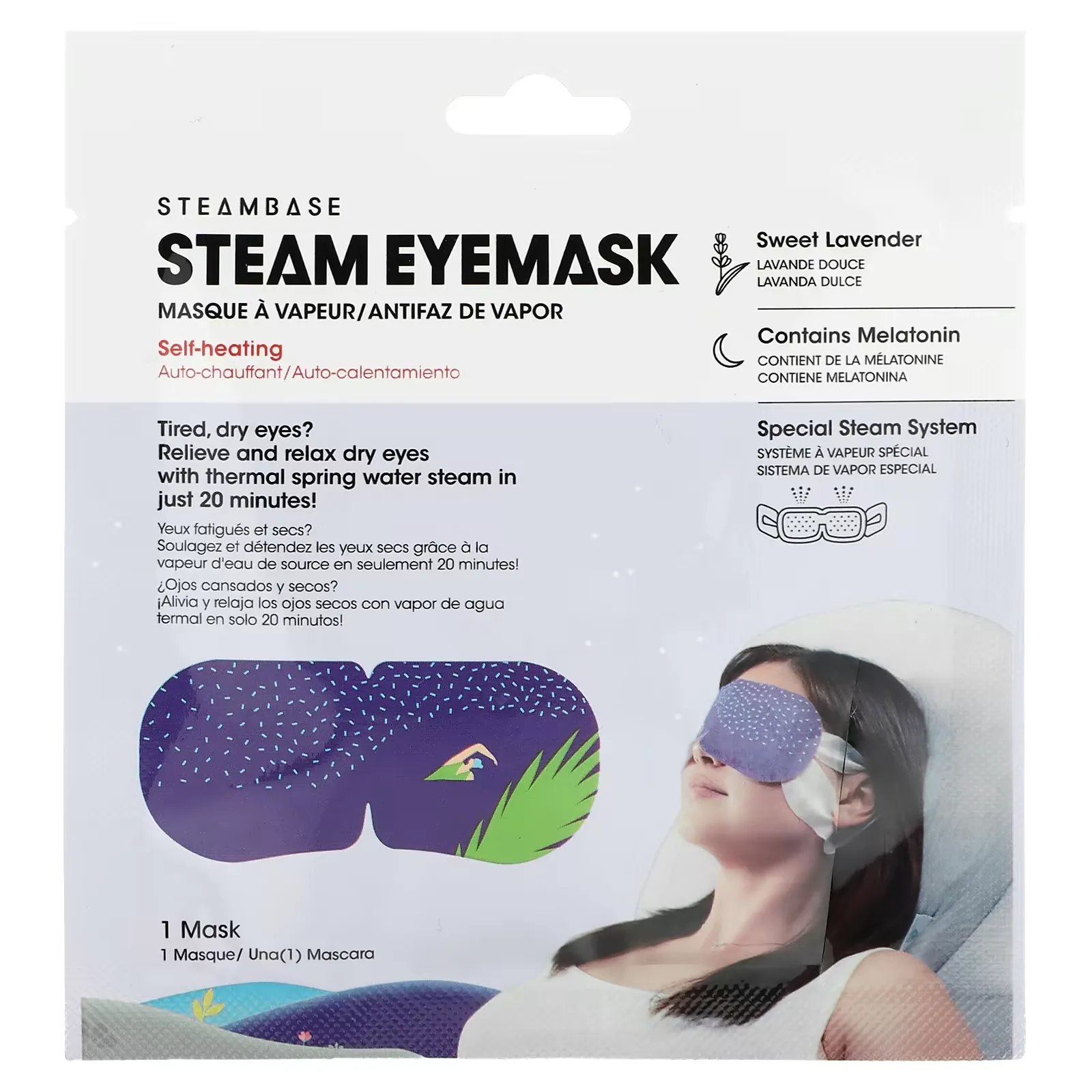 Steam Eye Mask, Sweet Lavender, 1 Eye Mask