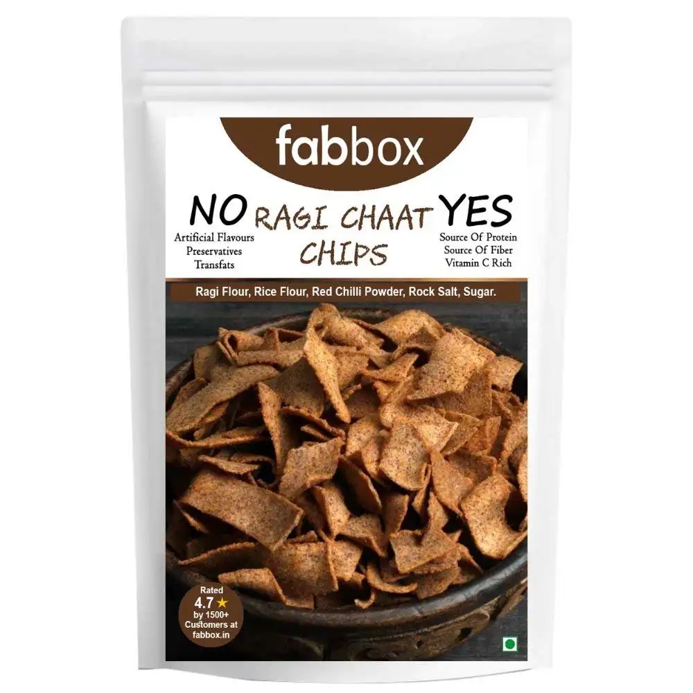 Fabbox Ragi Chaat Chips,  Unflavoured  210 g