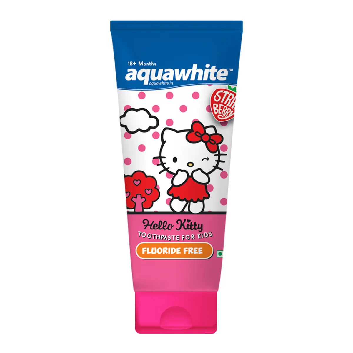 aquawhite Hello Kitty Toothpaste For Kids, Fluoride Free,For Age 2-14 Years